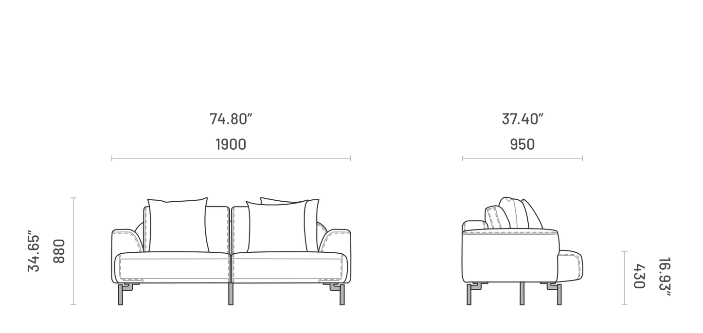 Sohva Taís 2-istuttava