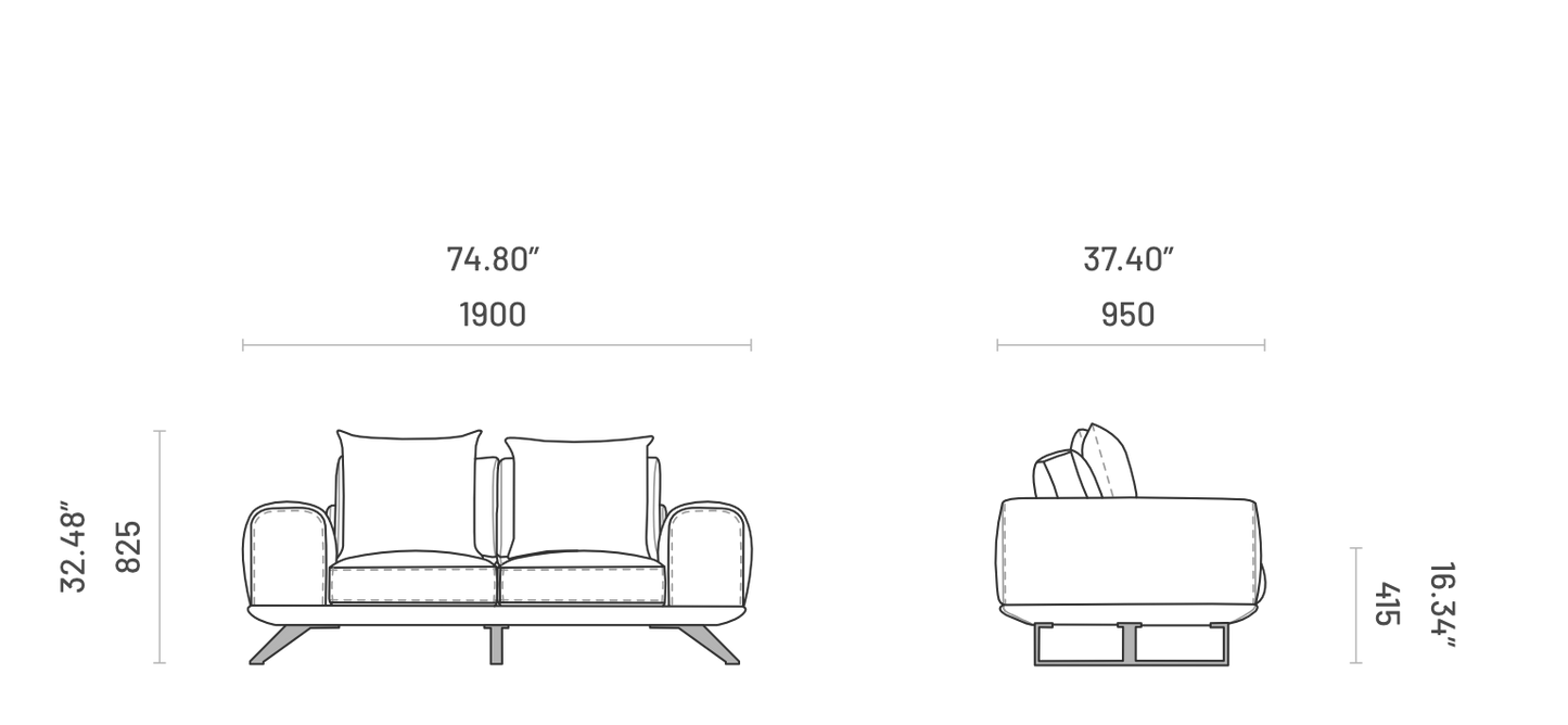 Sohva Aniston 2-istuttava