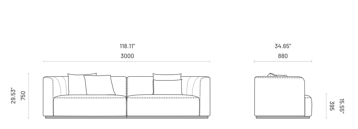 Sohva Chloe 3-istuttava